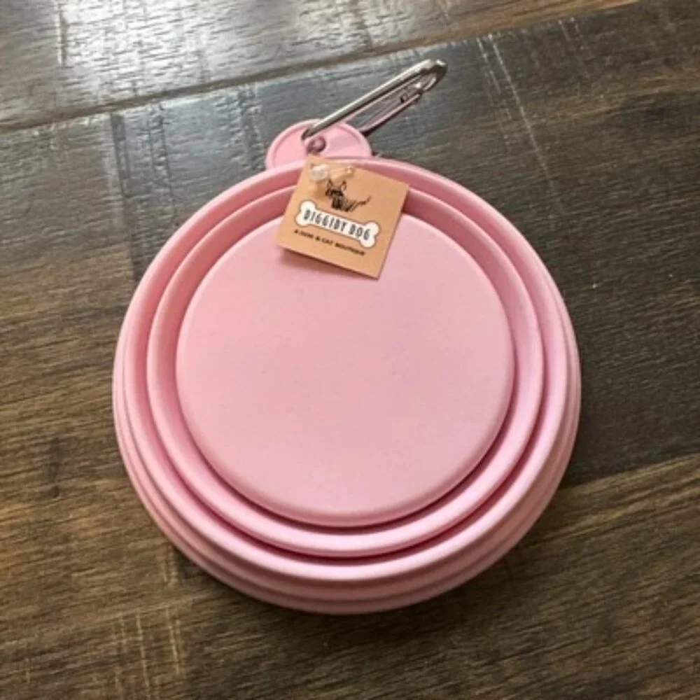 NEW Portable Travel Collapsible Foldable Pet Dog Bowl for Food Water Cat Dish